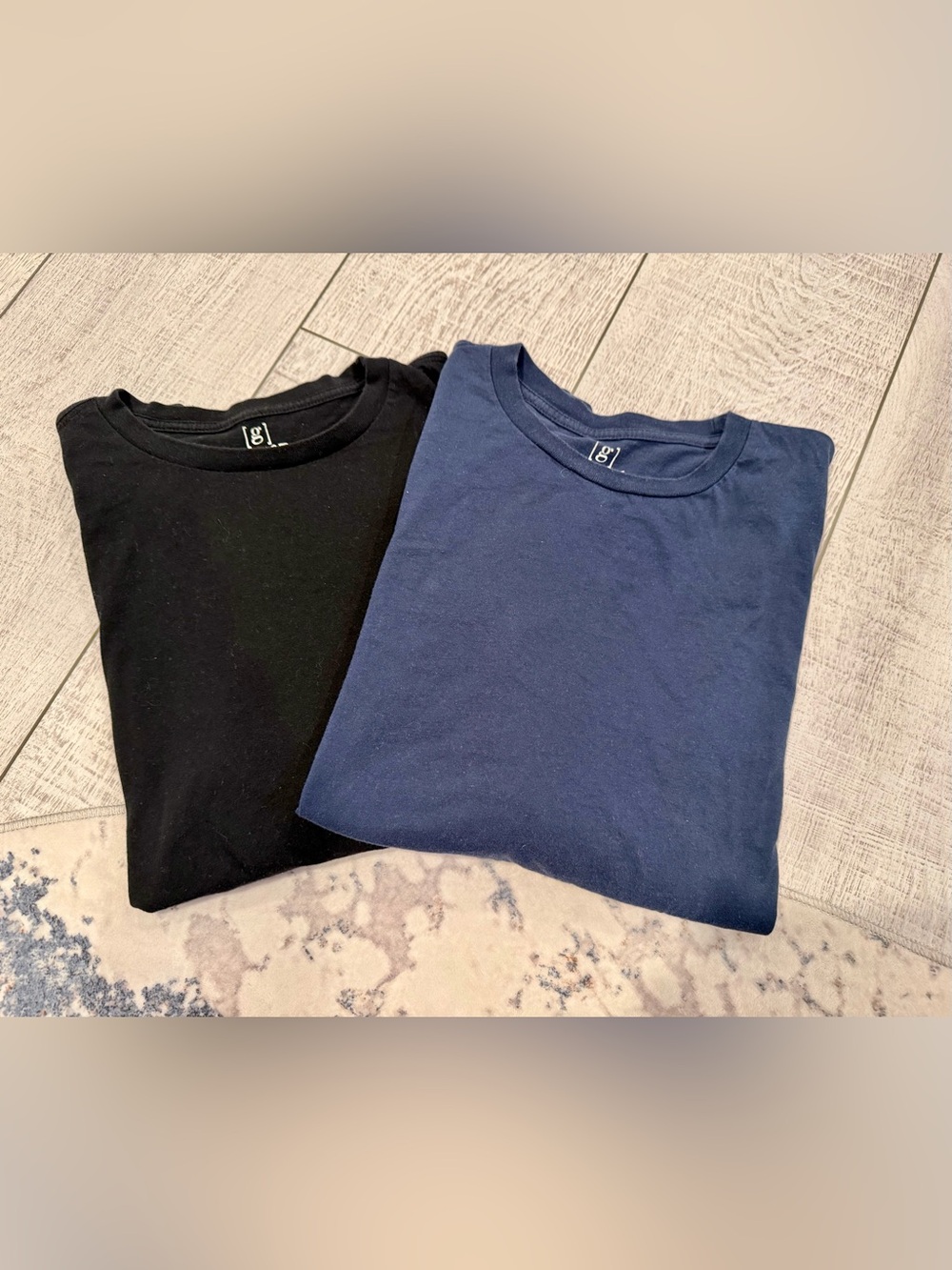 George Men’s Long Sleeve Shirts L 2-Pack Black Navy NWOT